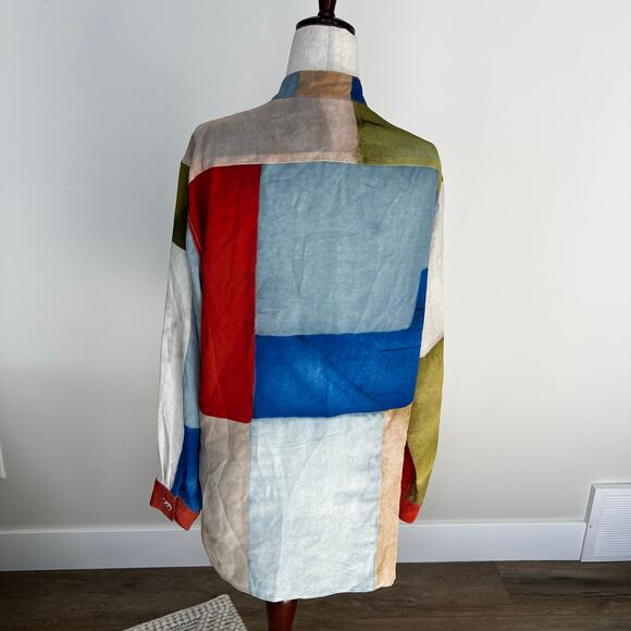 ROSETTA GETTY Women's Button Front Shirt Size 4 In Multicolor - Picture 2 of 6